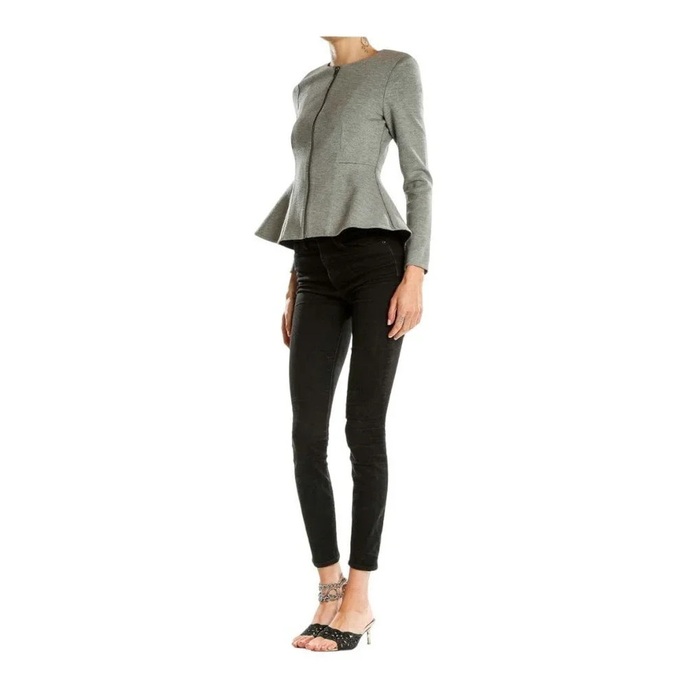Topshop Grey Peplum Jacket